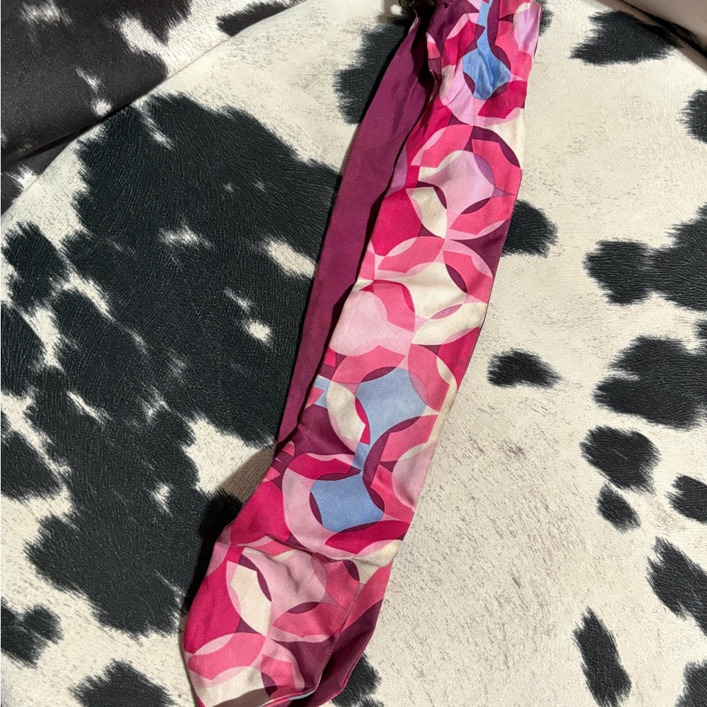 Coach Pink and Purple Geometric scarf